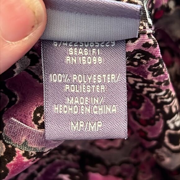 Laura Scott Petite Button-Down Top | 3/4 Sleeve | Size Medium P - Picture 7 of 7